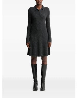 Marc O' Polo Button Collared Midi Dress - Black