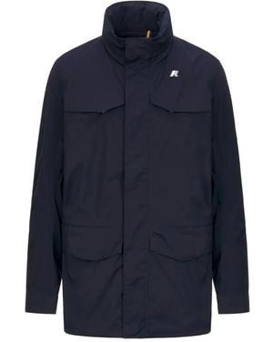 K-Way Manuel Multiple-Pockets Jacket - Blue