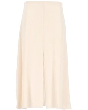 Valentino Garavani Silk Midi Skirt - White
