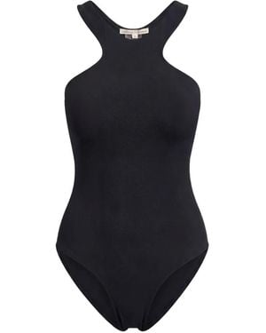 Kristina Ti Halterneck Textured Swimsuit - Blue