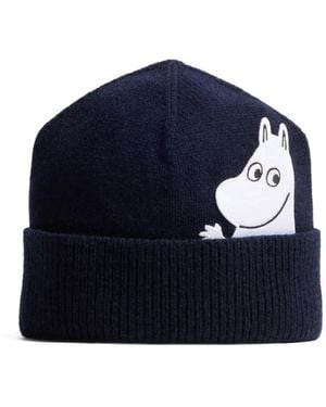 Patou X Moomin Ribbed Beanie Hat - Blue