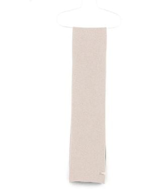 A.P.C. Sasha Ribbed-Knit Scarf - White