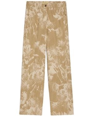 Momoní Aguila Jacquard-Denim Pants - Natural