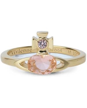 Vivienne Westwood Allie Orb Crystal-Embellished Ring - White