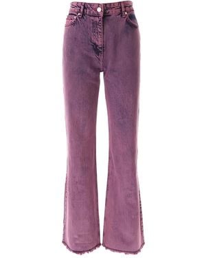 Moschino Frayed Trousers - Purple