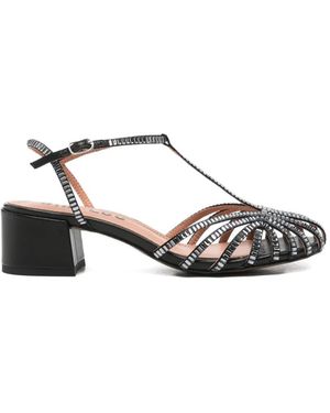 Bibi Lou Serabi Crystal-Embellished Cage Sandals - White