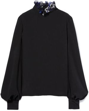 PUCCI クレープ トップ - ブラック