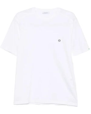 Stefano Ricci Logo-Plaque T-Shirt - White