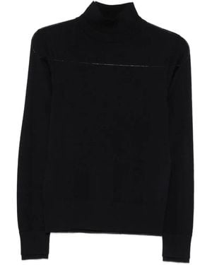 Seventy High-Neck Fine-Knit Sweater - Black