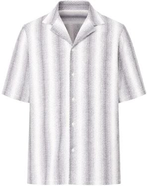 Officine Generale Eren Striped Short-Sleeves Shirt - White
