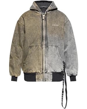 44 Label Group Zip-Fastening Hooded Jacket - Grey
