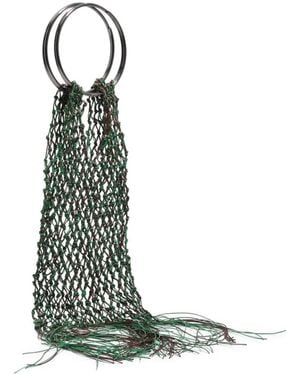 Bimba Y Lola Knotted Fringed Tote Bag - White