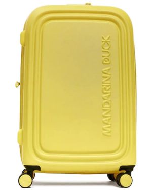 Mandarina Duck Valigia Con Logo Goffrato - Giallo