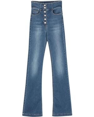 Elisabetta Franchi High-Rise Bootcut Jeans - Blue