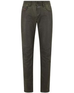 DIESEL Waxed Slim-Fit Jeans - Gray