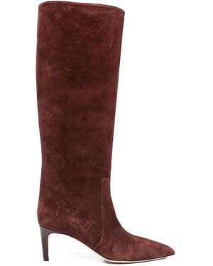 Paris Texas 60Mm Suede Pointed-Toe Boots - Brown