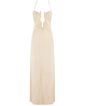 Erika Cavallini Semi Couture Vestido con aberturas - Blanco