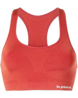 Les Girls, Les Boys Seamless Cropped Sports Bra - Red