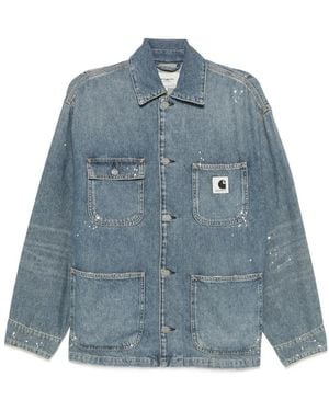 Carhartt Veste En Jean À Patch Logo - Blue