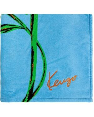 KENZO Palm-Tree Signature Towel - Blue