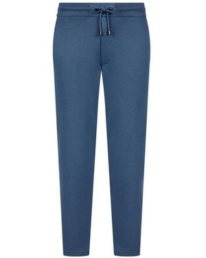 Pal Zileri Drawstring-Detail Cotton Track Trousers - Blue