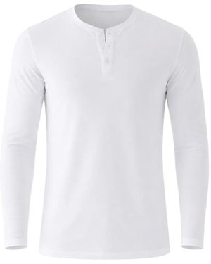 Patrick Assaraf Long-Sleeve Polo Shirt - White