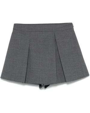 Juun.J Pleated Mini Shorts - グレー