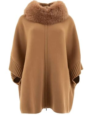 Giovi Fur-Collar Coat - Brown