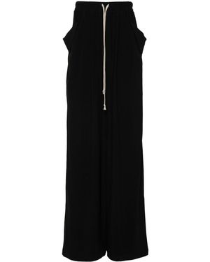 Rick Owens Lido Crepe Wide Trousers - Black