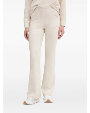 DKNY Elasticated-Waist Flared Track Pants - Natural