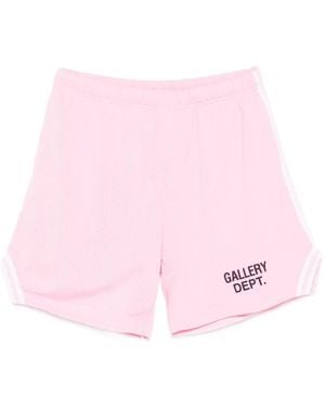 GALLERY DEPT. Logo-Print Striped Shorts - Pink