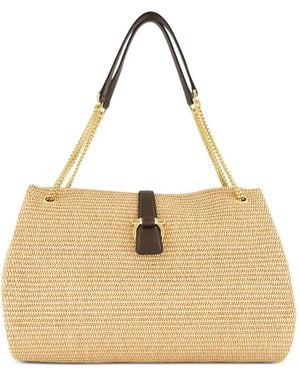 Ferragamo Mia Tote Bag (L) - Natural