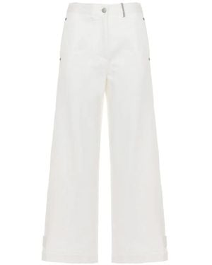 Panicale Button Jeans - White