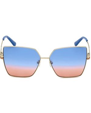 GUESS EYEWEAR Geometric-Frame Sunglasses - Blue