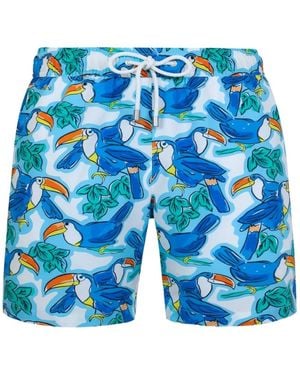 BLUEMINT Short De Bain Arthus À Imprimé Toucan - Bleu
