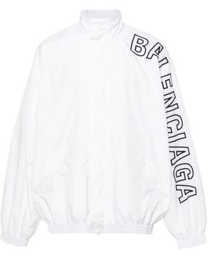 Balenciaga Chaqueta con logo bordado - Blanco