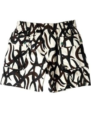 Brain Dead Abstract-Print Shorts - Black