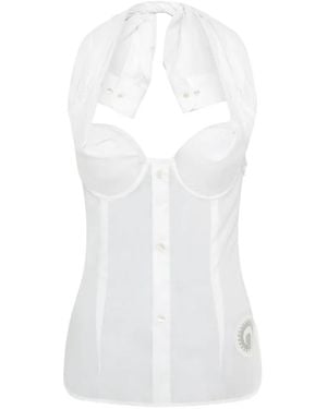 Marine Serre Upc Shirts Top - White