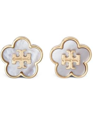 Tory Burch Forget Me Not Stud Earrings - White