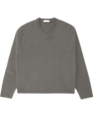 Lady White Co. V-Neck Jumper - Grey