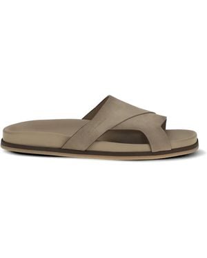 Santoni Cross-Strap Sandals - Grey