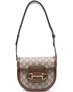 Gucci Horsebit 1955 Mini Canvas Cross-body Bag - Brown