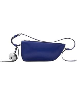 Burberry Leather Shield Mini Shoulder Bag - Blue