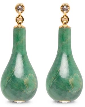 TOTEME Jade Drop-Design Earrings - Green