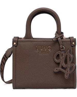 Liu Jo Satchel-Tasche Mit Gekörntem Effekt - Braun