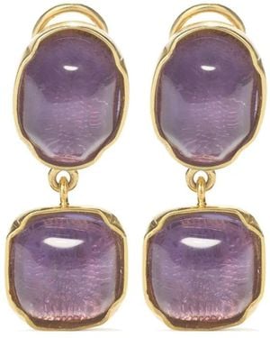 Goossens Pendientes Cabochons Two Pendants - Morado