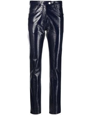 Courreges Straight-Leg Vinyl Trousers - Blue