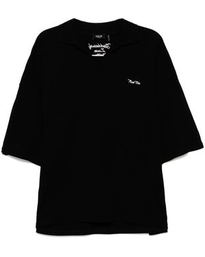 FIVE CM Logo-Embroidered Polo Shirt - Black