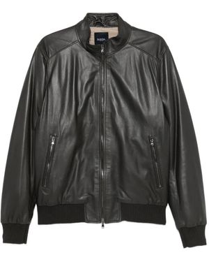 Barba Napoli Veste Bomber Dakota En Cuir - Black