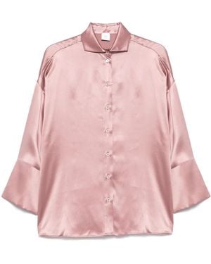Eleventy Plain Silk Shirt - Pink